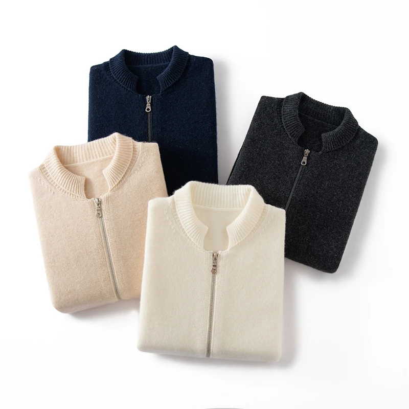 2025 Hot Sale 100% Cashmere Cardigan Women Coat Autumn Winter Warm Jacket Long Sleeve Soft Sweater Female Knitwear Outwear