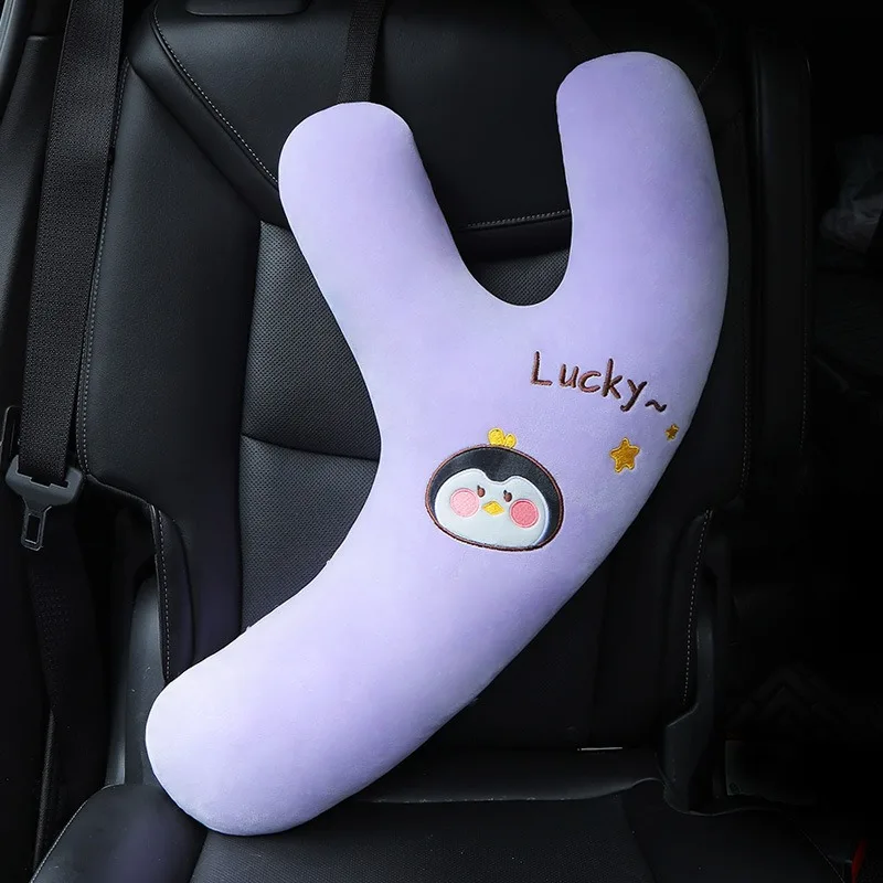 ركوب لمسافات طويلة، قطعة أثرية للنوم في السيارة الخلفية، حزام مقعد سيارة للأطفال، وسادة رمي الرقبة