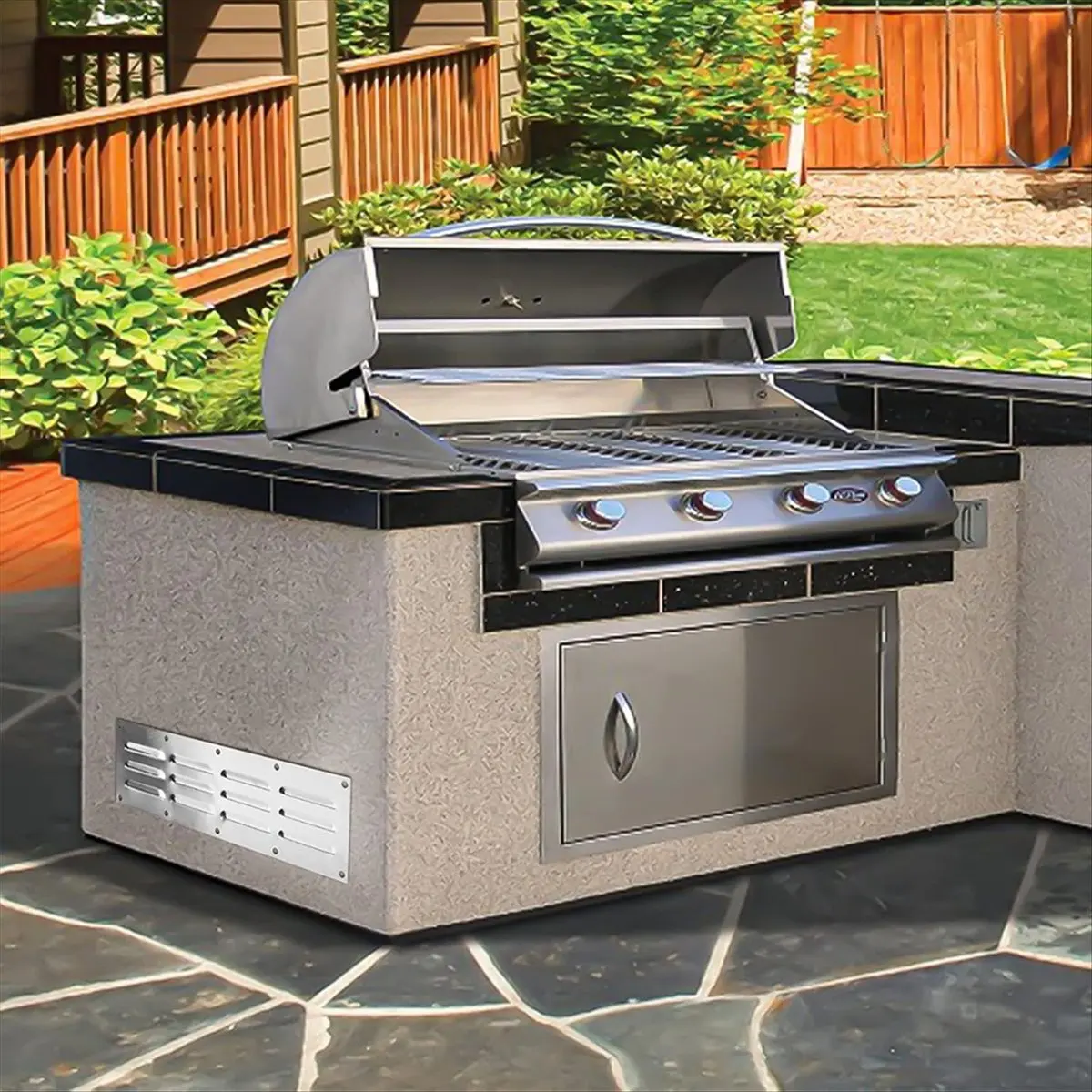 618 Mega Sale Stainless Steel Venting Panel for Grill Accessory Vent with Screen Suitable for Outdoor Kitchen