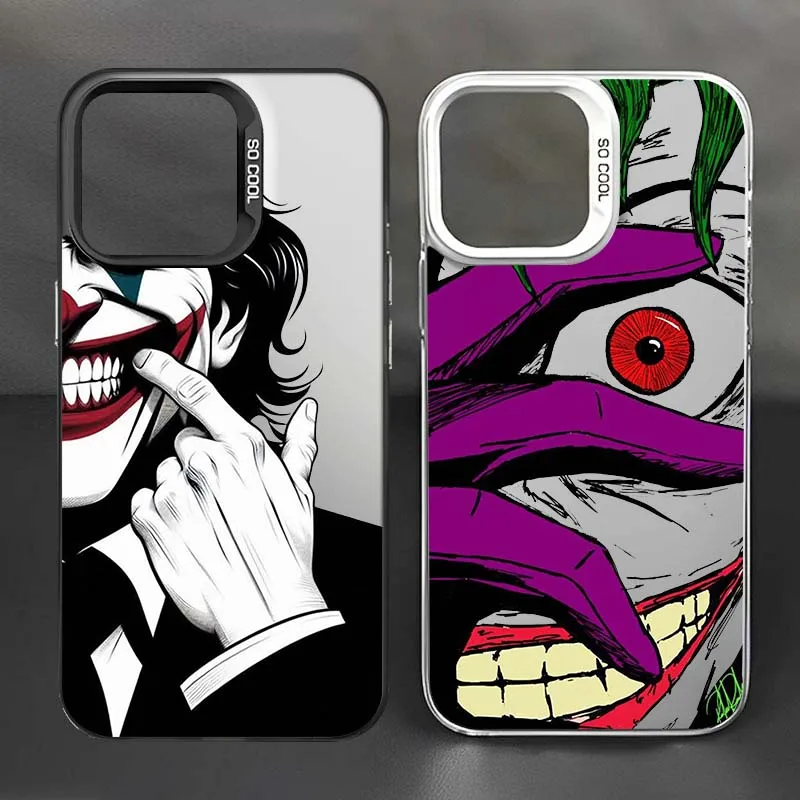 

J-Jokers Luxury Comics Art Phone Case For Apple iPhone 17 Air 16 16e 15 14 13 12 11 Mini Pro Max Plus Colorful Silver Cover