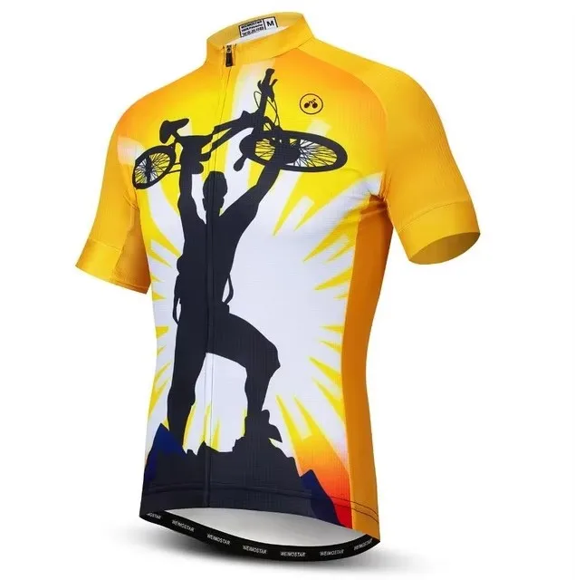 Cycling jersey Men Mountain Bike jersey Pro MTB Bicycle Shirts Short sleeve Road Tops Ropa Ciclismo racing clothes black