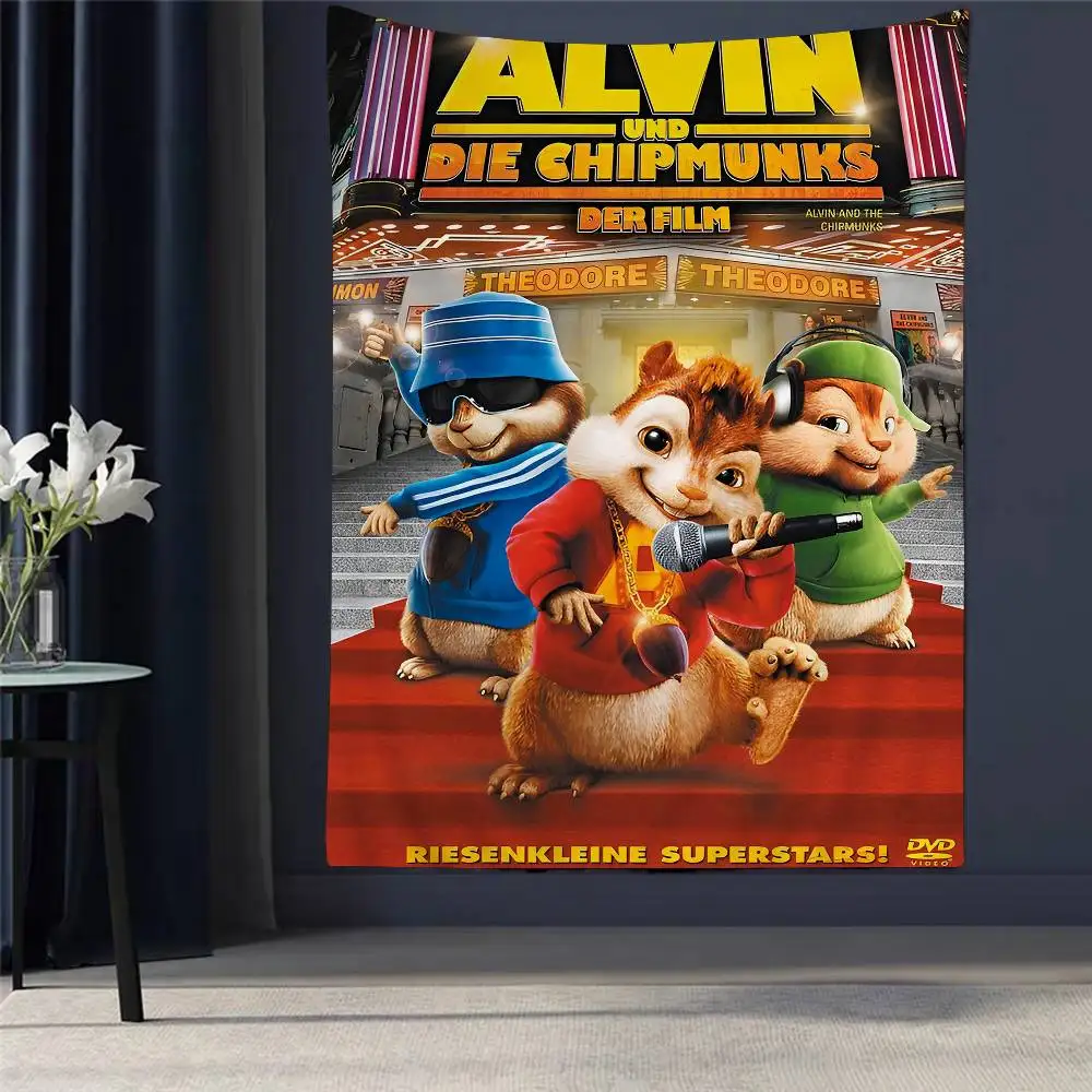 

A-Alvin And The C-Chipmunks Printed Large Wall Tapestry Art Science Fiction Room Home Decor Decor Blanket