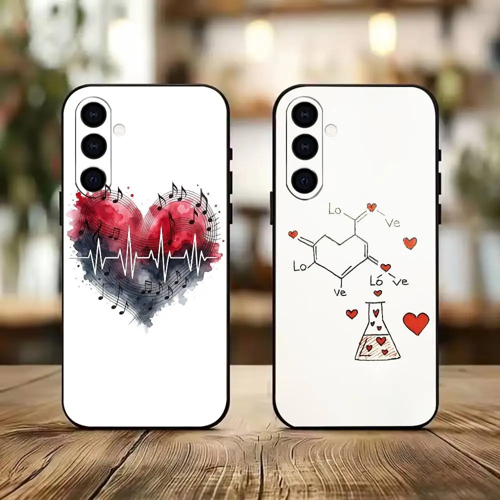 Love and affection LOVE Phone Case Black Silicone Soft For Samsung A73,A72,A71,A70,A53,A52,A51
