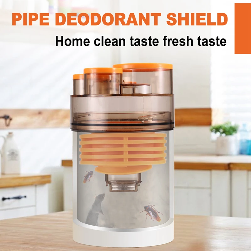 Hot Drain Plug Deodorizing Filter  Sealed Floor Drain Deodorizer Kitchen Sewer Sealing Ring Washing Machine
