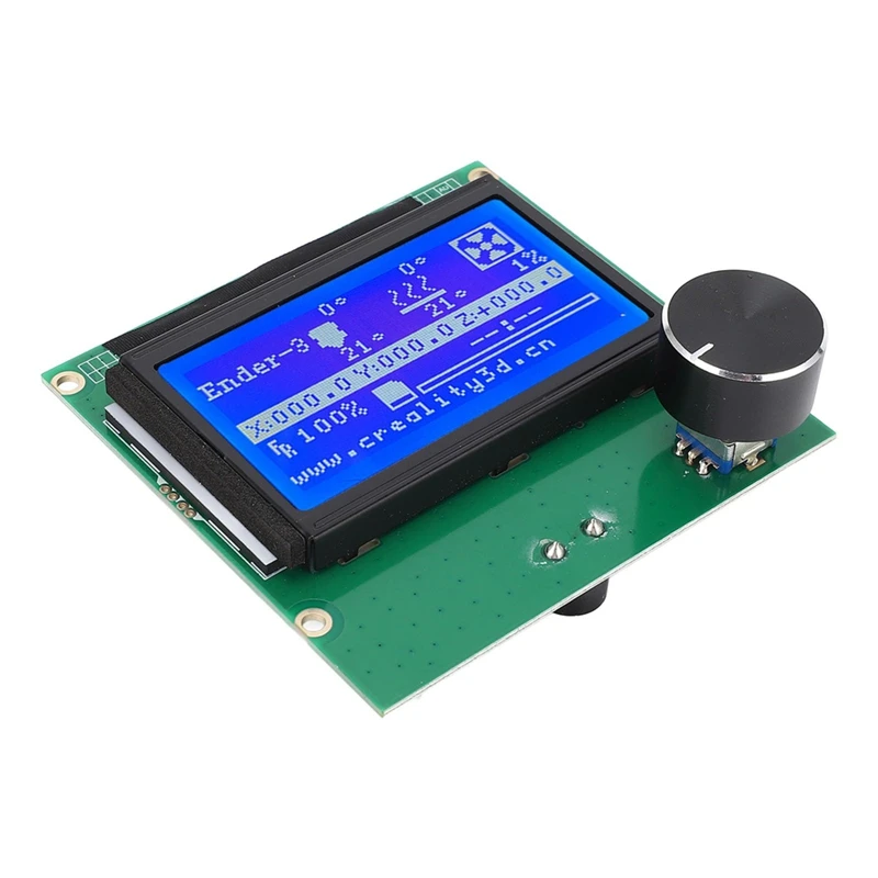 NEW-3D Printer LCD Display Screen With Control Panel, 12864 Blue Screen For Ender 3, 3S, 3X, 3 Pro