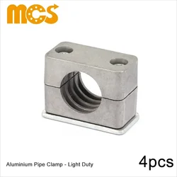 4pcs Aluminium Pipe Clip Light Duty High Temperature Resistance Tube Clamp for Hydraulic Hose Oil/Marine/Plastic Pipes Cables