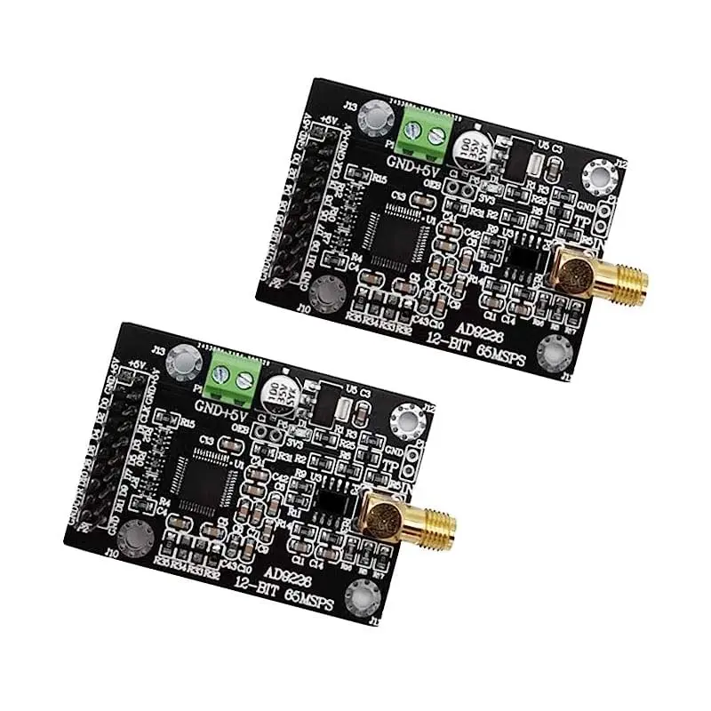 2Pcs AD9226 SSOP28 QFP48 ADC Module 65M Acquisition Analog-to-Digital Converter FPGA Board