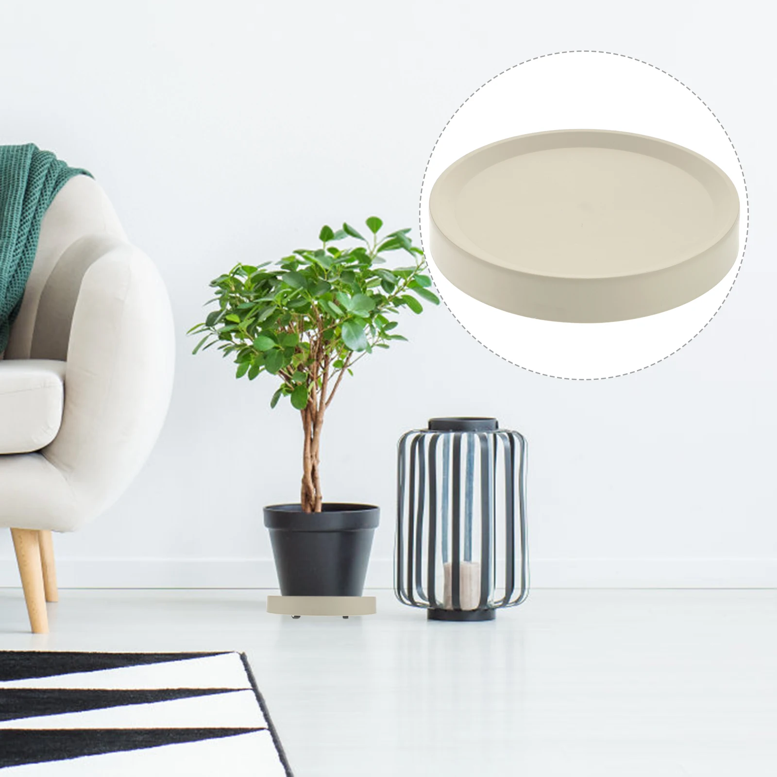 حامل نباتي بعجلات، صينية زهور، ملحقات نباتات أرضية دوارة عملية، محرك وعاء الحديقة، محرك وعاء الزهور