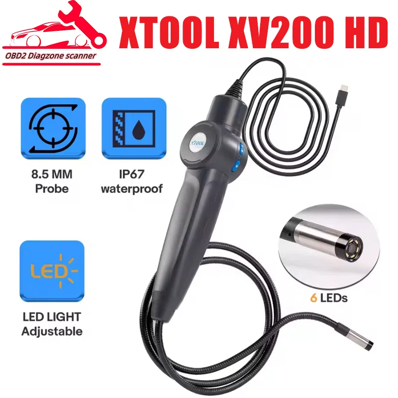 XTOOL XV200 Endoscope Ip67 Waterproof Endoscope Detection Camera Work With Xtool Tablet Upgraded Version Xv100