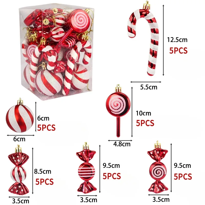 30/40pcs Christmas Ball Ornaments Special-shaped Christmas Tree Party Decoration New Christmas Spheres Pendant Short Snail Set