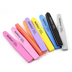 30Pcs Sponge Nail Art Files Buffer 100/180 Sanding Washable Colorful Nails Polish Blocks For UV Gel Pedicure Manicure Care Tools