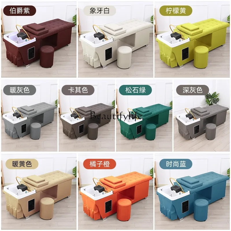 02-سرير شامبو لعلاج الشعر، صالون حلاقة خاص، تبخير الكى، تدليك تايلاندي، سرير أذن للعلاج المائي