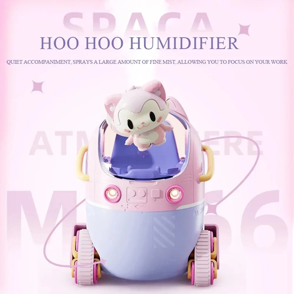 New Portable Home Humidifier Office USB Cute Cartoon Tank Car 220ML Air Humidifier with LED Light For Children Christmas Gift