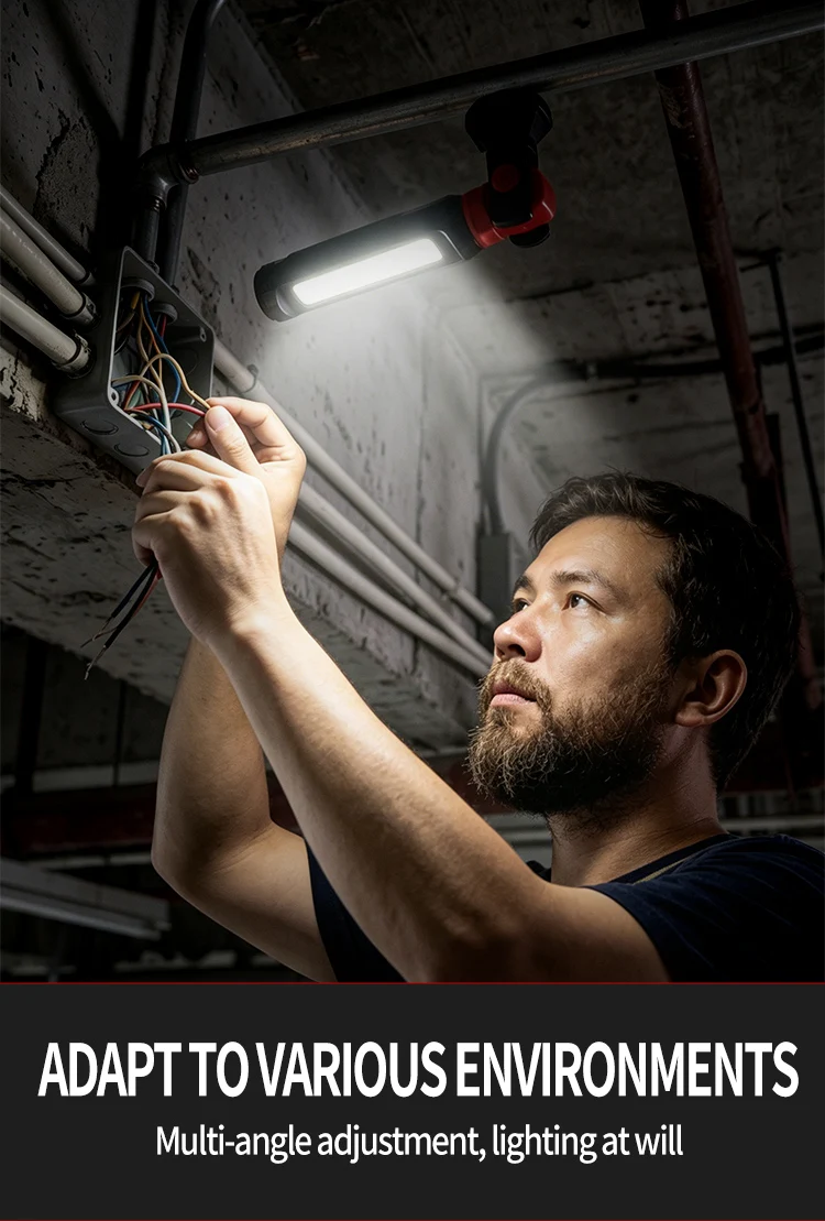 Autoreparatur-Arbeitsleuchte COB Wiederaufladbare Handinspektionsleuchte Notbeleuchtung LED-Arbeitsleuchte – Detail 10