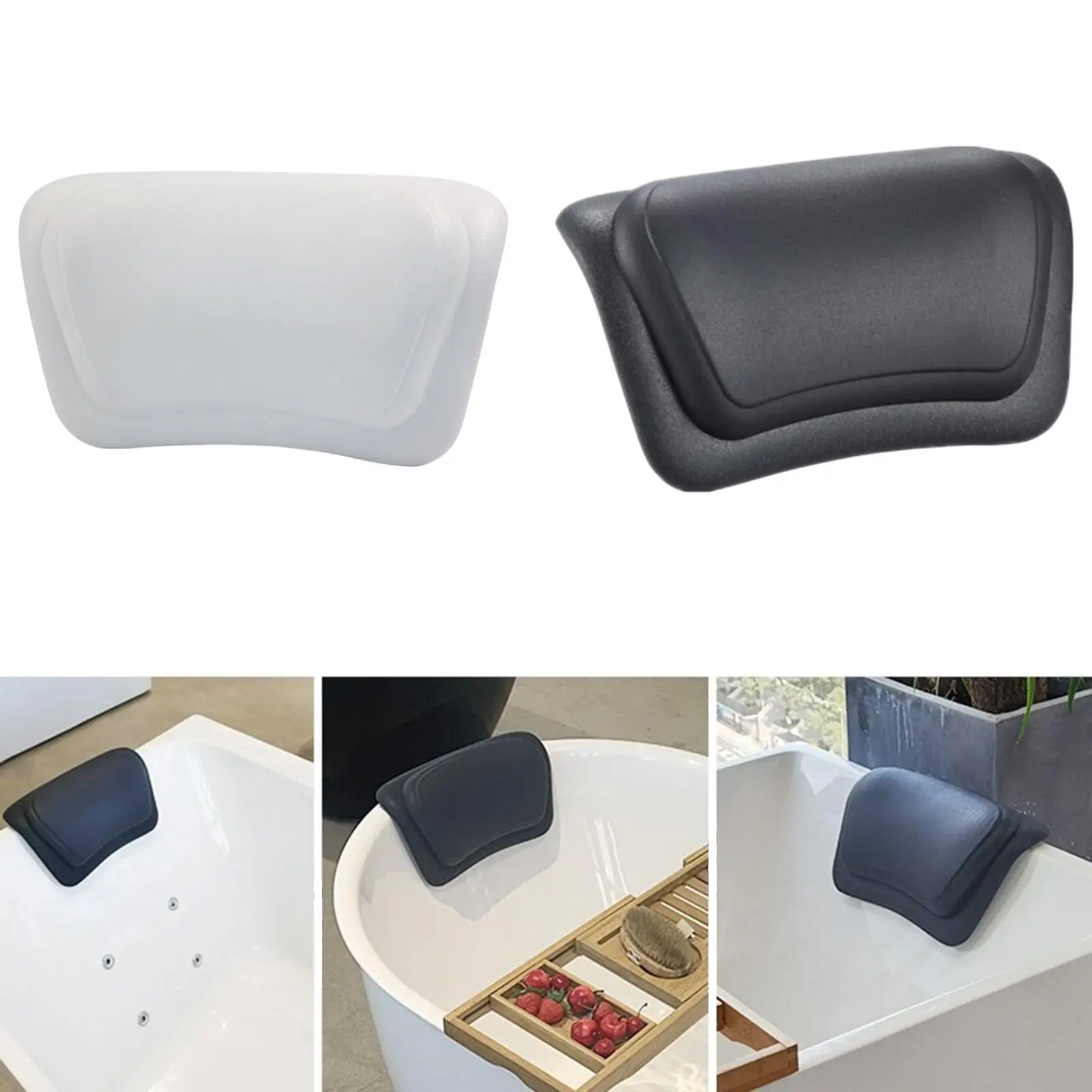 

Bathtub Pillow Headrest Comfortable Waterproof Support Accessories Bath Pillow