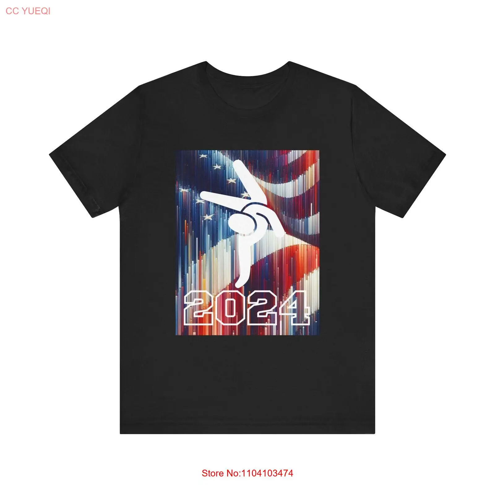 

Футболка с американским флагом Breakdance USA 2024, летние игры