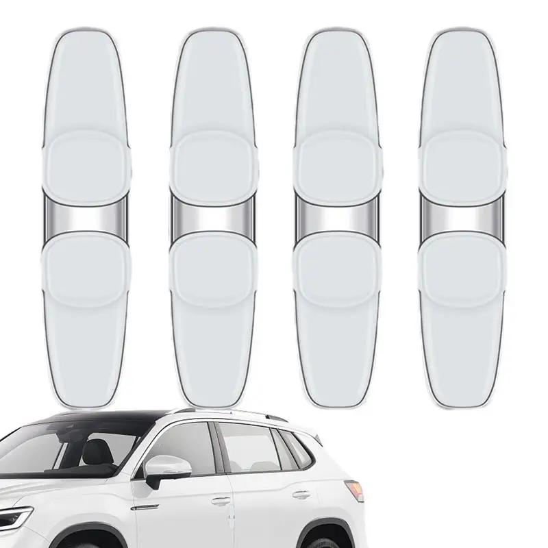 Car Door Dent Protector Strip 4PCS Rearview Anti-Impact Sticker Self Adhesive Side Door Edge Trim Decals For Most Cars SUVs Auto