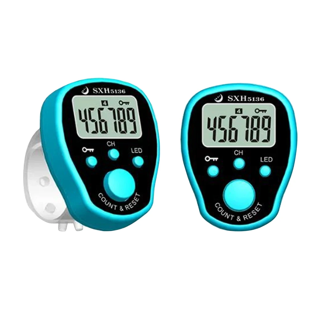 Imagem -02 - Contador da Linha do Marcador do Ponto com Diodo Emissor de Luz Lcd Eletrônico Digital Contadores Bens Contando Tricô Azul 4.5*3.5*1.2cm