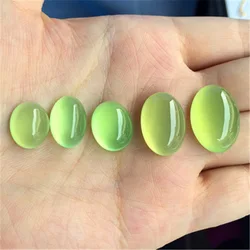 Wholesale 4pcs/pack Natural Light Green Agate Carnelian 8x10mm 12x16mm 13x18mm Oval,8mm Round Gemstone Jewlery Cabochon for Ring