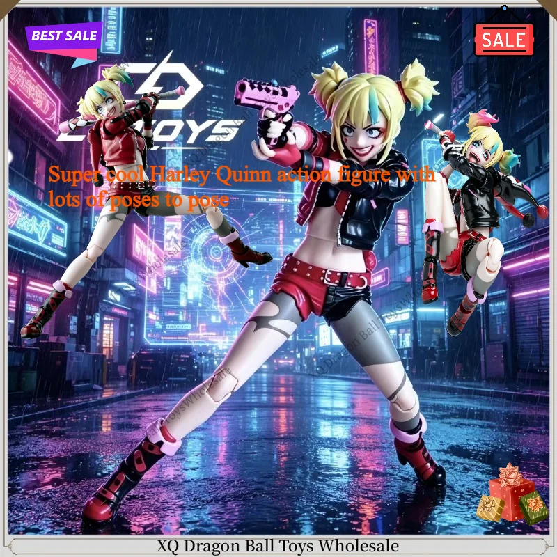 Pre-sale Original KO Kaiyodo Wheel Technology Series Harley Quinn Action Figure Harley Quinn X Suicide Squad Collectible Toys
