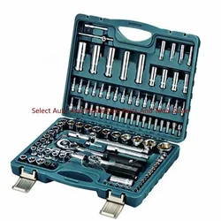 108 Piece Set of Hardware Tools, Socket, Ratchet Wrench, Extension Rod Combination , Automobile and Motorcycle Maintenance