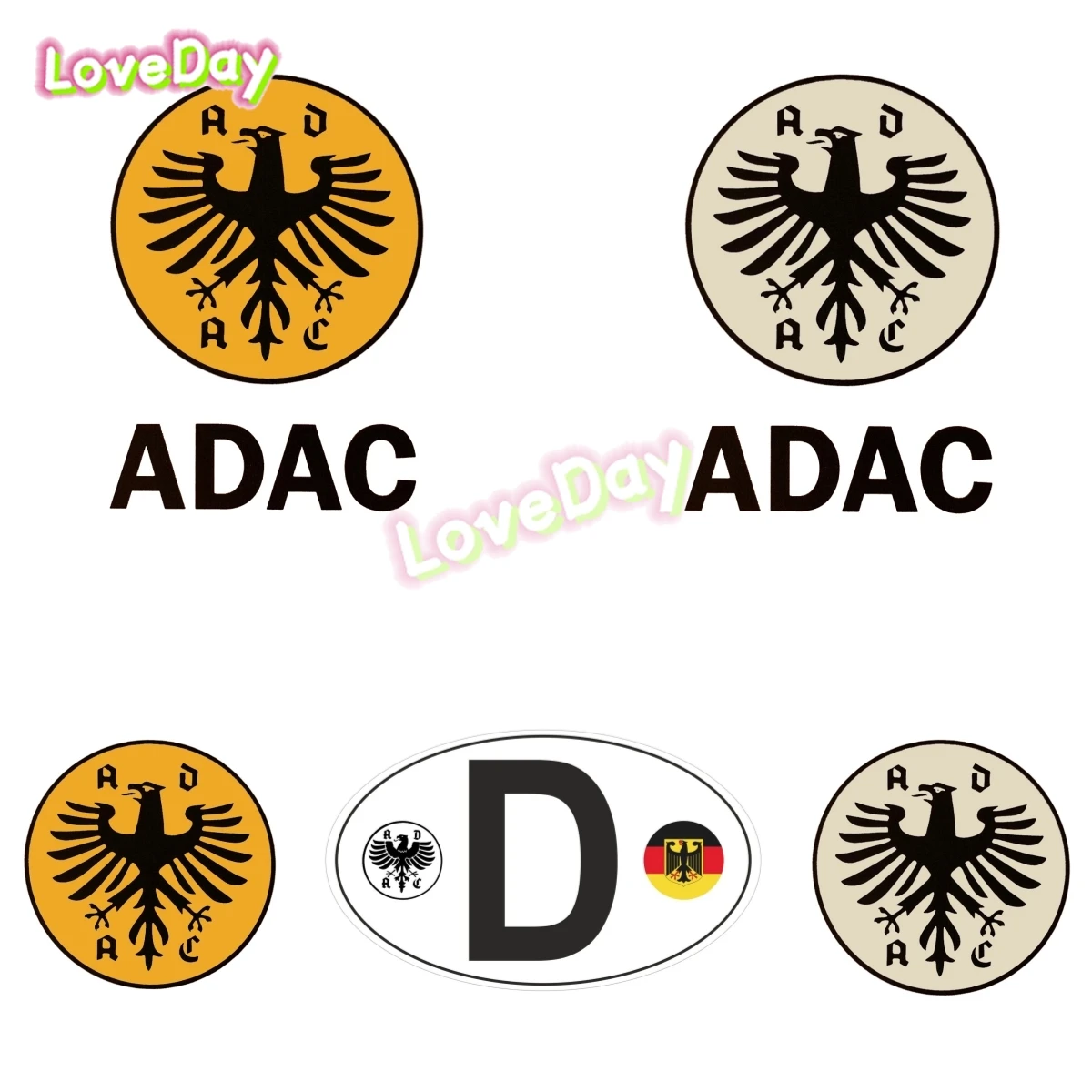 ADAC Car Sticker Vinyl Retro Sticker Vintage Motorrad Aufkleber D DEUTSCHLAND Auto Scheibe Decal Decorative Accessory Stickers