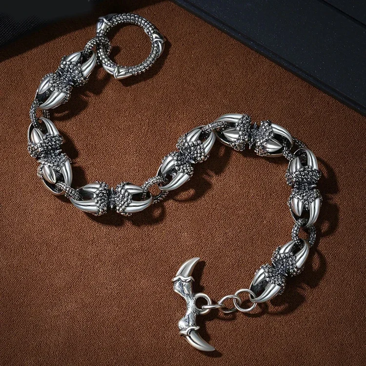 New Domineering Dragon Claw Bracelet Men Handmade Tide Cool King Kong Pestle Light Luxury Niche Design High Sense Jewelry - view 4