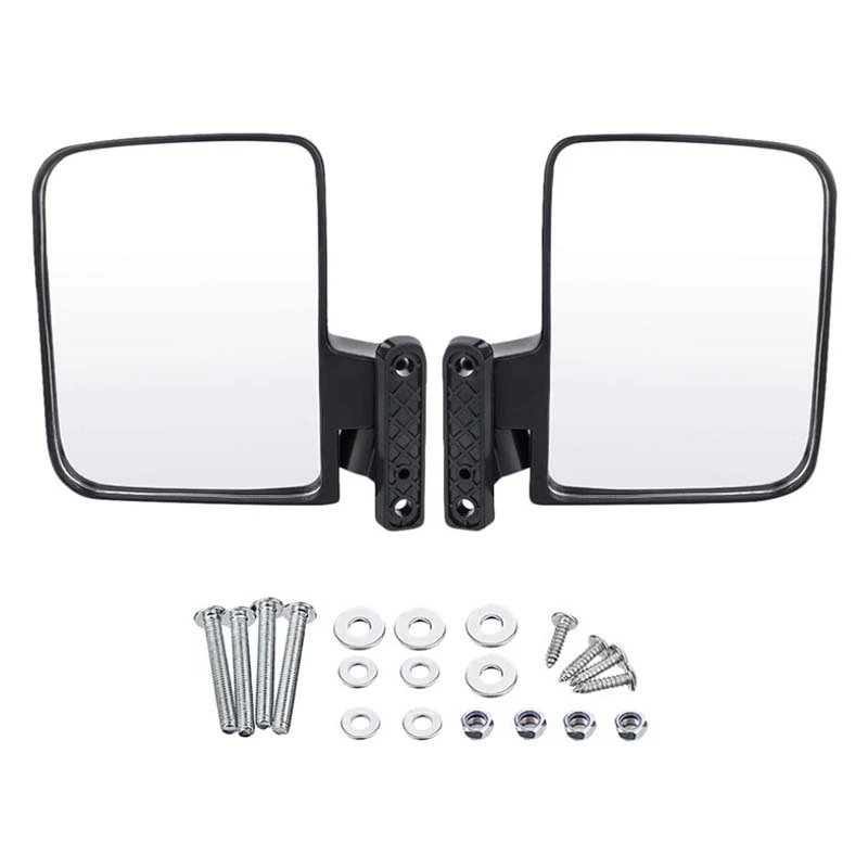 

Golf Cart Mirrors Universal Folding Side View Mirrors Flexible Adjustment for Club Car for Yamaha Zone Carts