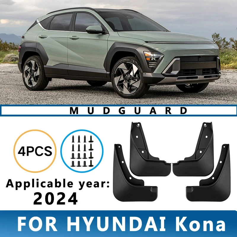 

Mud Flaps Fit for HYUNDAI Kona 2024 Mudguards Tire Fenders Splash Proof Accessories Wheel Guards 4ps
