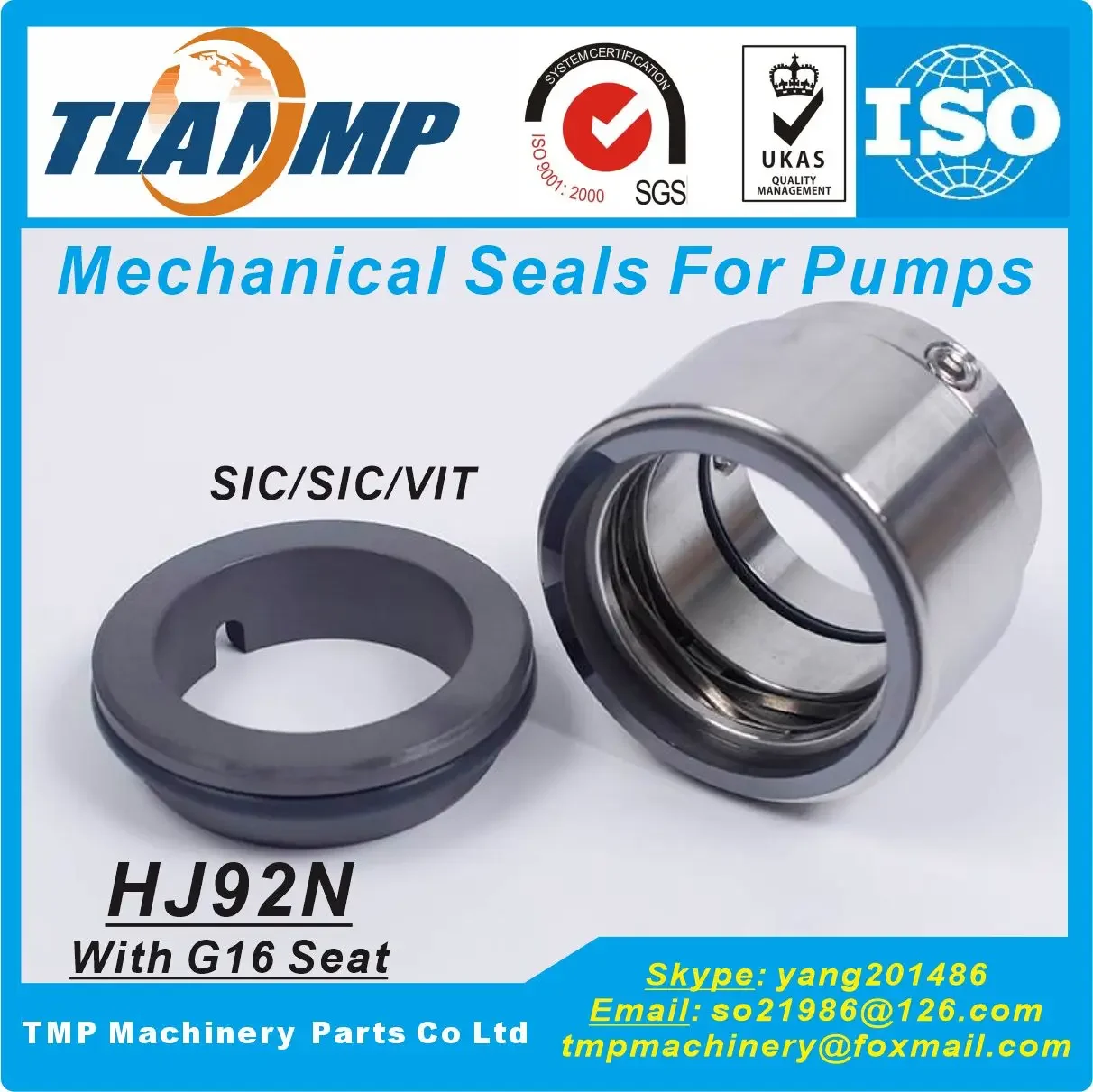 HJ92N-25 , HJ92N/25-G16 TLANMP Mechanical Seals (Shaft Size:25mm)