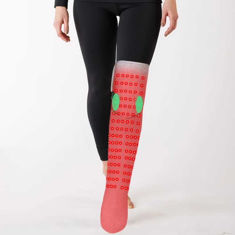 660$850nm Red Light Heating Massage Long Boots Support Keep Legs Warm Legs Massage Muscle Relaxation Relief Pain Foot Care