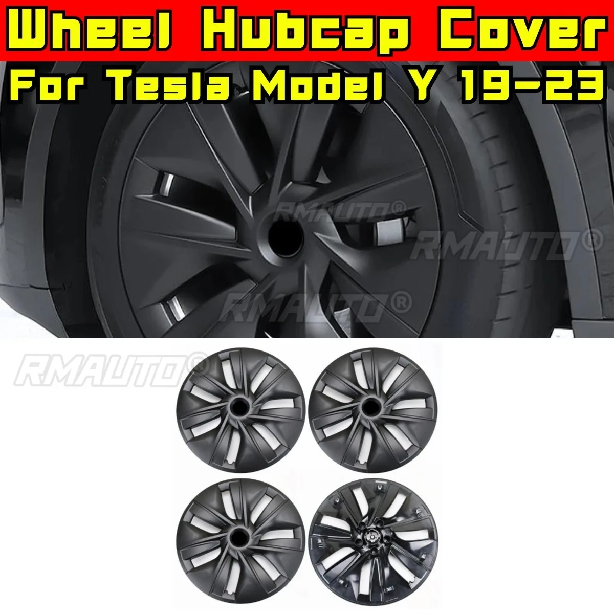 

19-дюймовая крышка ступицы для Tesla Model Y 2019-2023, комплект кузова, крышка колеса, автомобильная шина, крышка ступицы колеса, модификация, часть