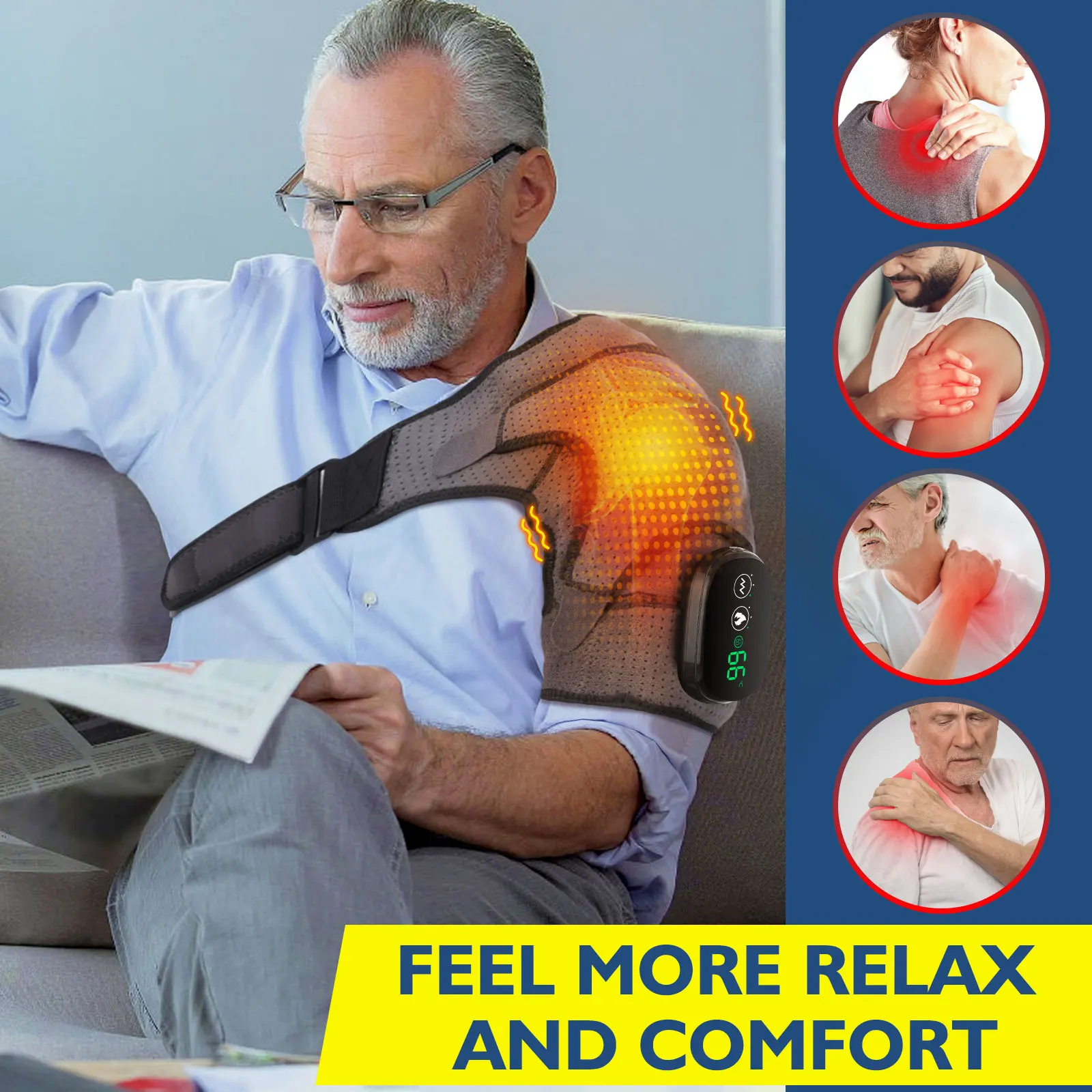 

Multifunctional Wearable Heating Vibration Massage Wrap Belt Massager for Shoulder Elbow Knee