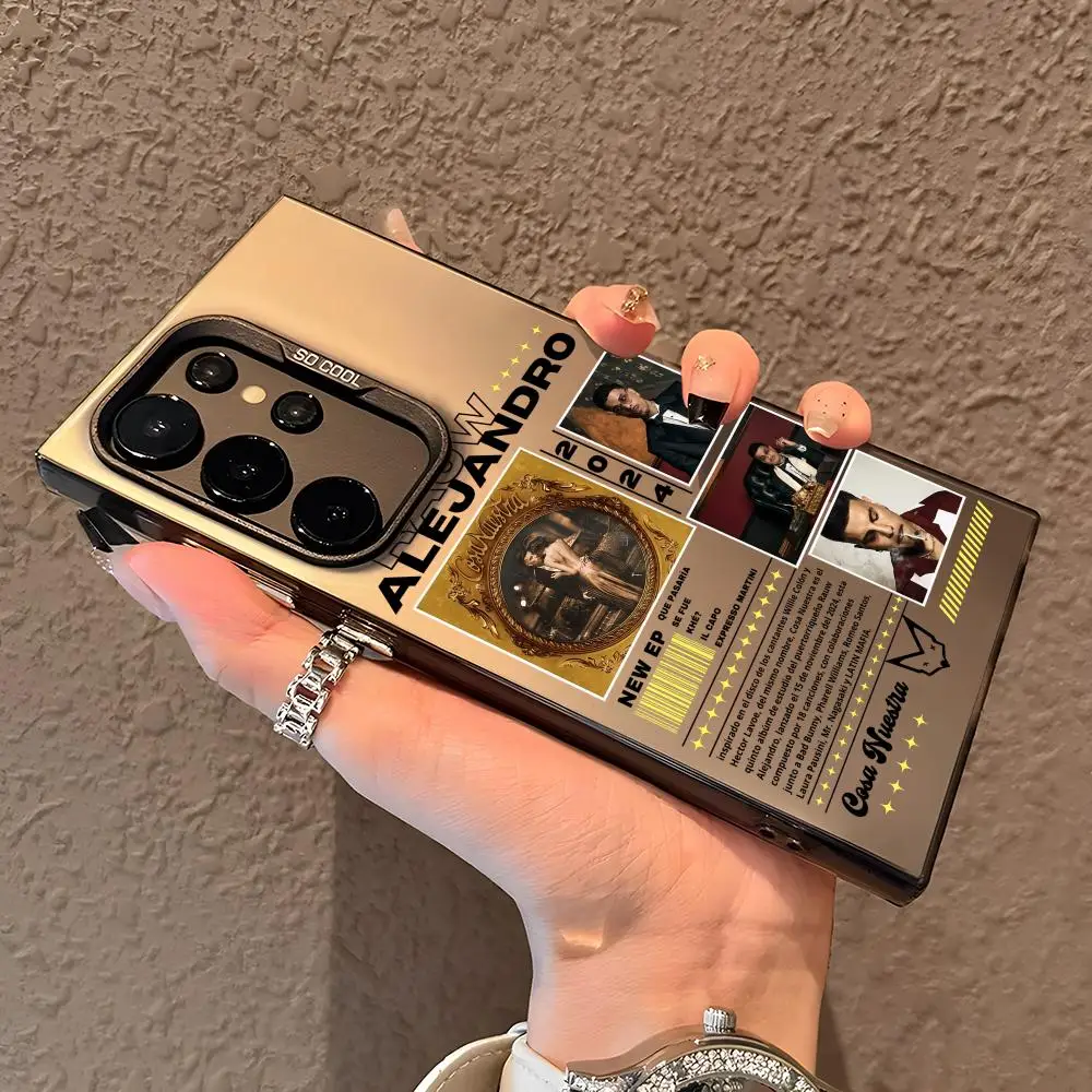 

Singer R-Rauw Alejandro Phone Case For Samsung Galaxy S25 Edge S24 S23 S22 S21 S20 Ultra Funda Silicone Silver Cover