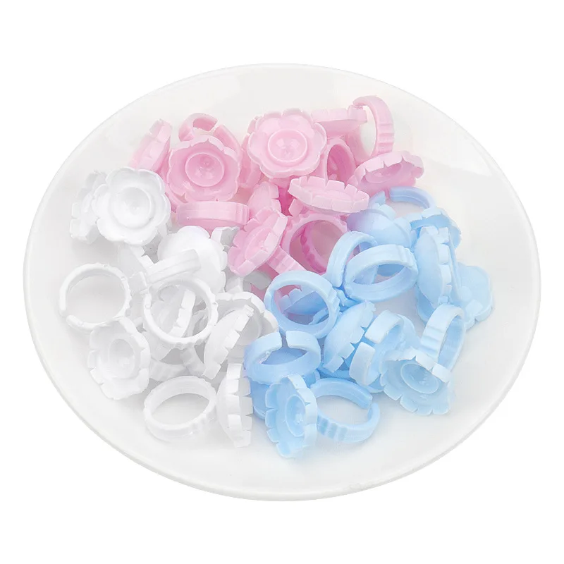 100Pcs/Bag Disposable Eyelash Extension Glue Ring Cup Tattoo Pigment Holder Container Lash Tools Accessories Supplier