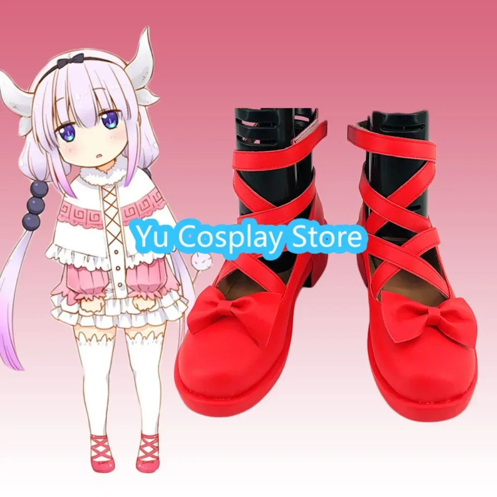 

Yu Косплей Магазин Мисс Кобаяши Горничная Канна Камуи Обувь для косплея Аниме Игры Обувь для ролевых игр Сапоги Хэллоуин Вечеринка