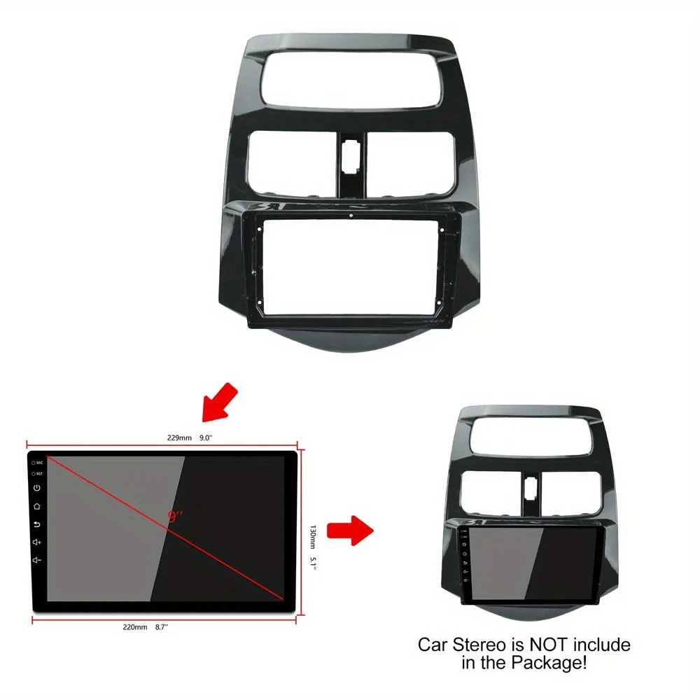 2Din Autoradio Stereo Install Kit-Dash Panel for Chevrolet Spark (M300) 2013-2015, for Holden Barina Spark (MJ) 2012-2016