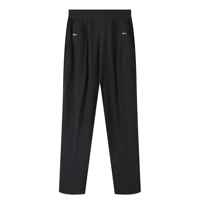 Middle Aged Women's Pants 2026 New Summer Thin High Waiste Elastic Loose Straight Pants Female Casual Trousers 5XL 6XL 7XL 8XL