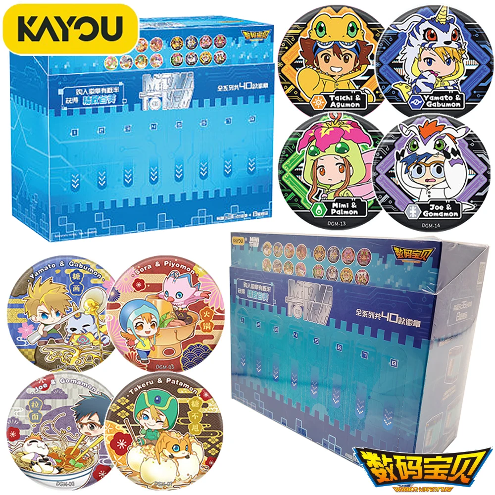 Badge Broche Original KAYOU Digital Monster au Design Exquis Personnage Yagami Taichi Ishida Yamato Jouets Créatifs de Divertissement