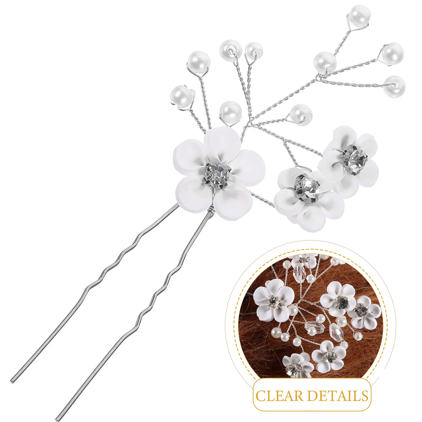 

Заколки для волос со стразами и жемчугом и цветком для аксессуаров, свадебные украшения, женские заколки, булавки