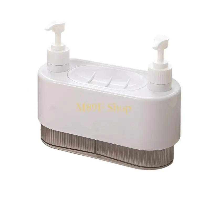 M89F Press Type Shampoo Dispenser Bottle For Bathroom Kitchen No Holes Installation