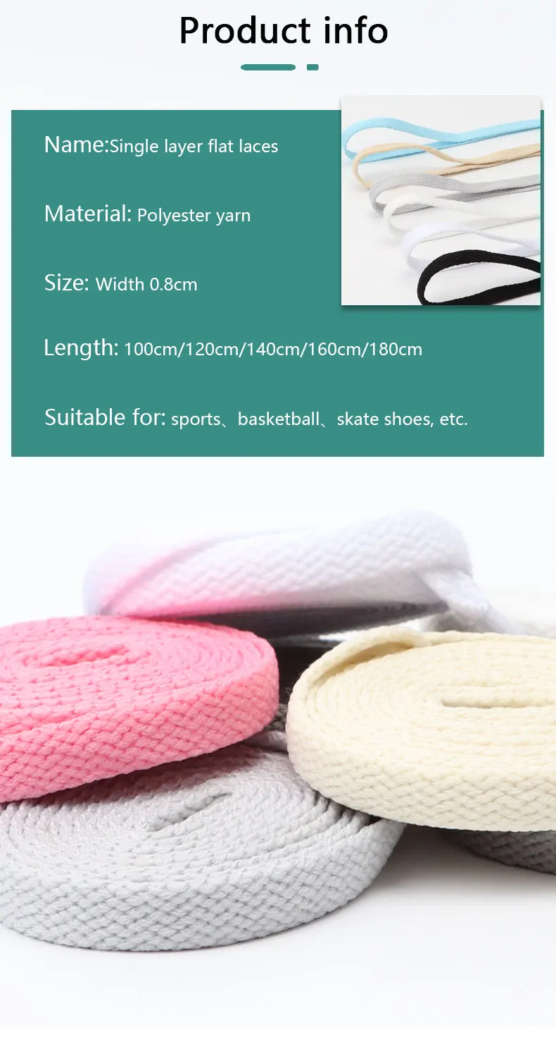 Flache Schnürsenkel für Sneaker, klassische weiße und schwarze Schnürsenkel, Canvas-Basketball-, Freizeit- und Tennisschnürsenkel in 36 Farben für Damen und Herren – Detail 7