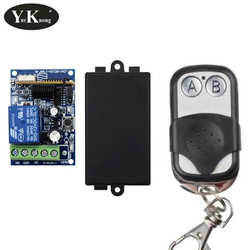 Радиочастотное дистанционное реле постоянного тока 12 В, беспроводной дистанционный переключатель без COM NC 3, светодиодный индикатор, контроллер умного дома ASK 315 433