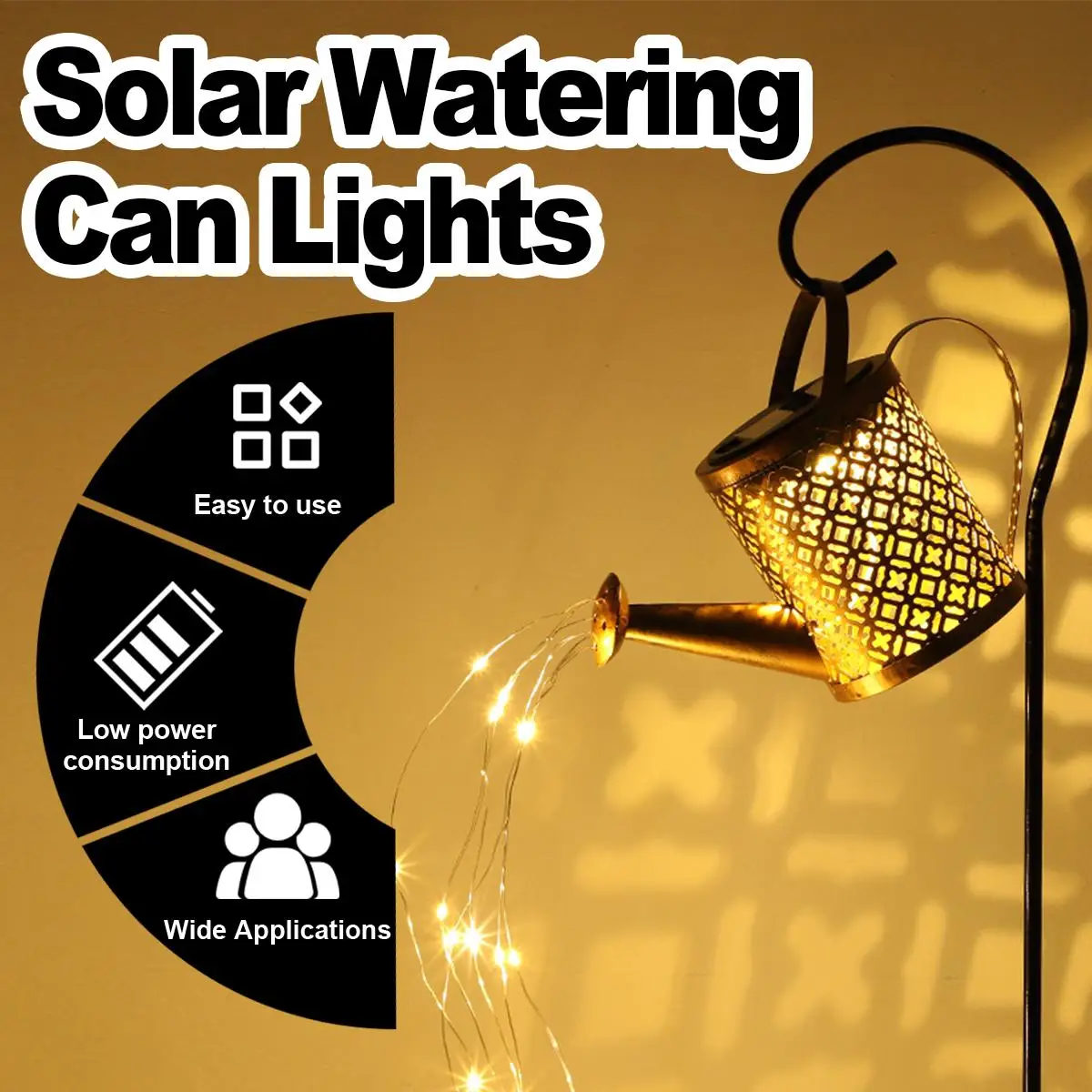 

Nice Solar Wrought Iron Lamp For-Decoration Ceiling For-Garden Garden Pathway Led Street Light Patio Decor Lanscape Lights Water