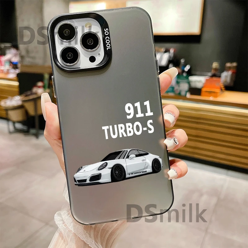 JDM CAR Phone Case for iPhone 16 15 14 13 Pro 12 11 Pro Xs X XR Max 8 7 SE Laser Hard PC+TPU Cases Back Cover