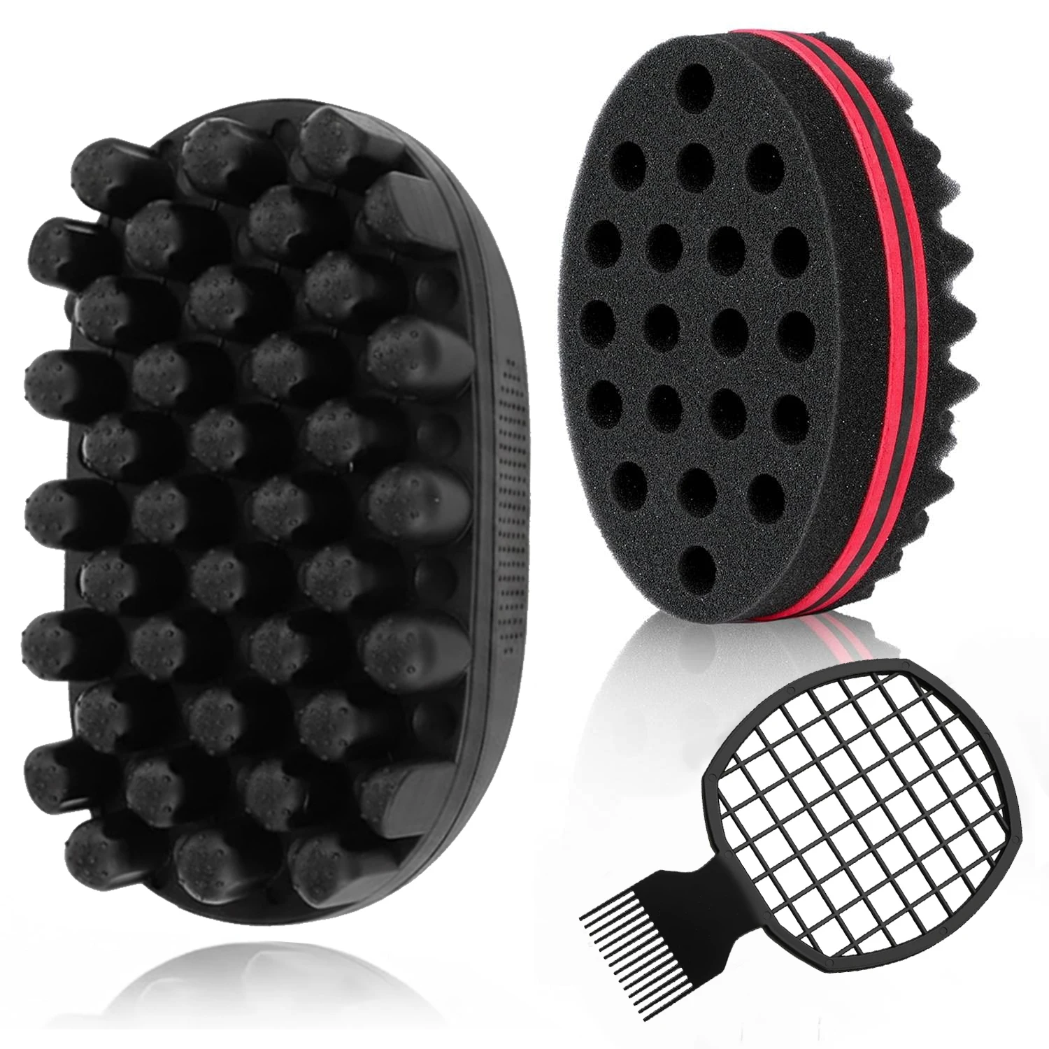 Twist Sponge Coil - ฟองน้ำม้วนผมสำหรับคนผิวดำ, แปรงฟองน้ำม้วนผมแบบพรีเมียม, ฟองน้ำม้วนผมสำหรับผู้ชายและผู้หญิง, หวีม้วนผมสำหรับผมหยิก, หวีม้วนผมสำหรับผมแอฟโฟร