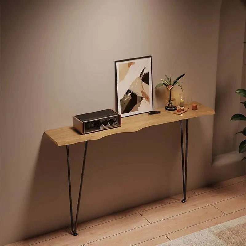 

Wooden Salon Corner Luxury Vintage Entryway Table Modern Corner Table Hallway Unique Mesa Para Sala Living Room Furniture