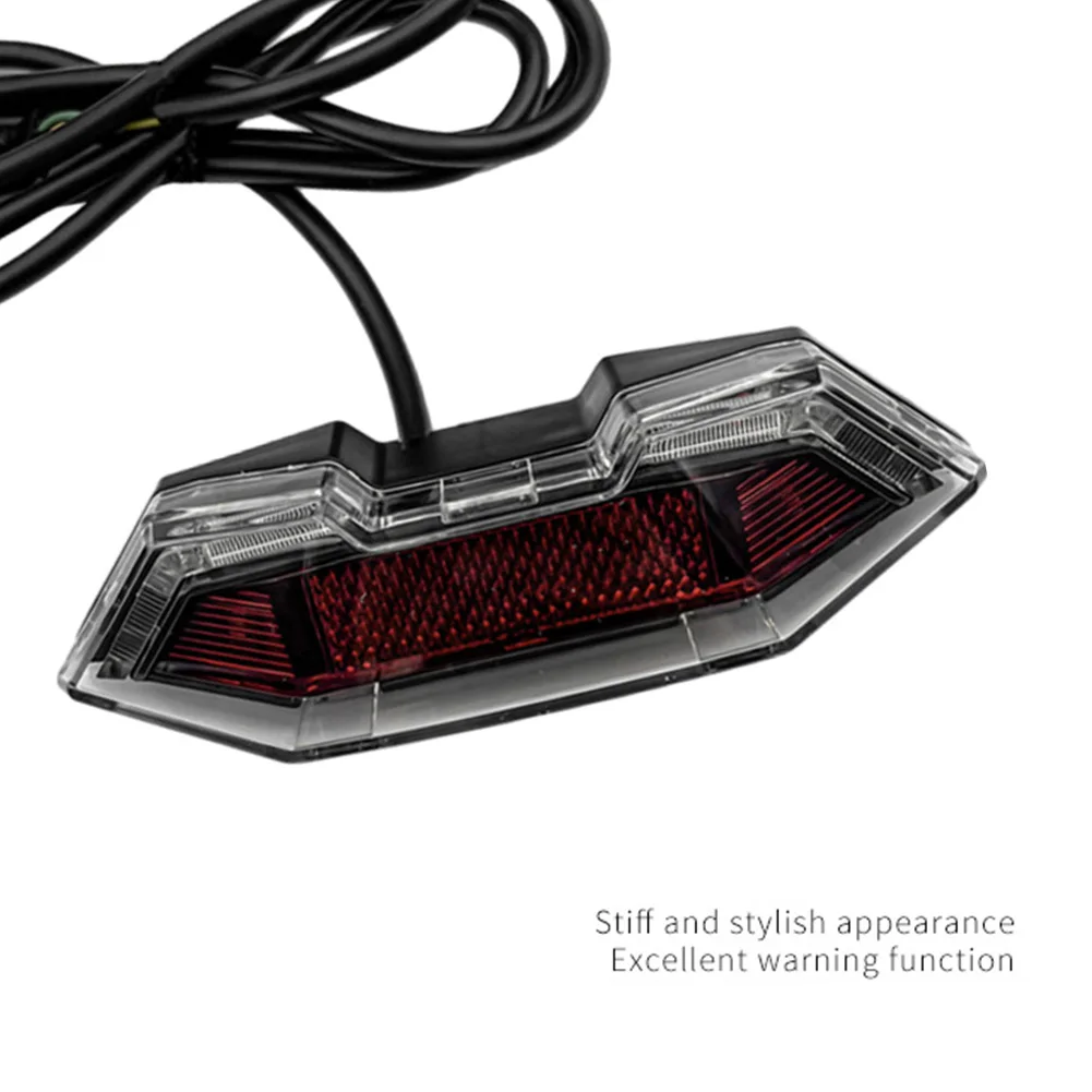 

Brake Light Signal Tail Light For E-bike Kids Bike Light Safe Riding Shockproof Spoort 36-48V USB Rechargeable