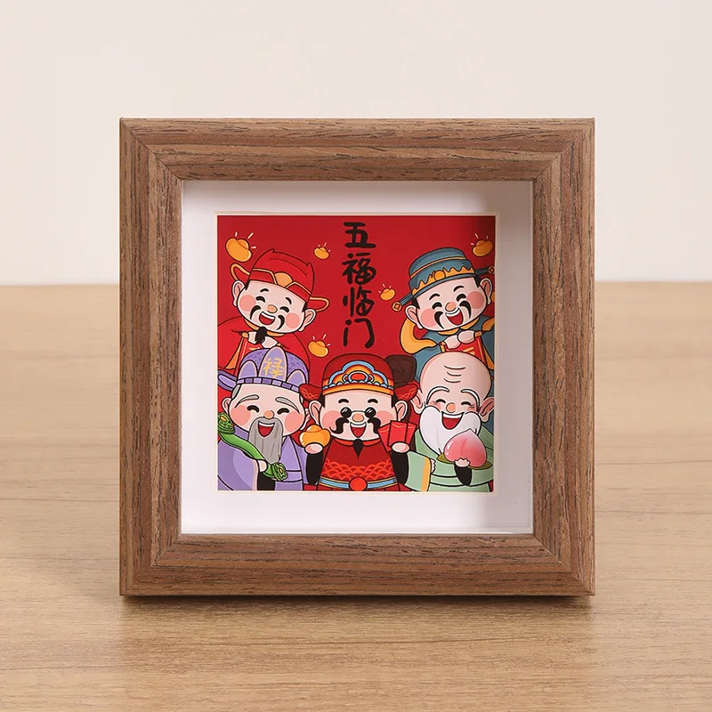 10*10cm Picture Frame Natural Woodgrain Wall Hanging Large Picture Frame for Photos Posters Art Prints（random Style） view 3