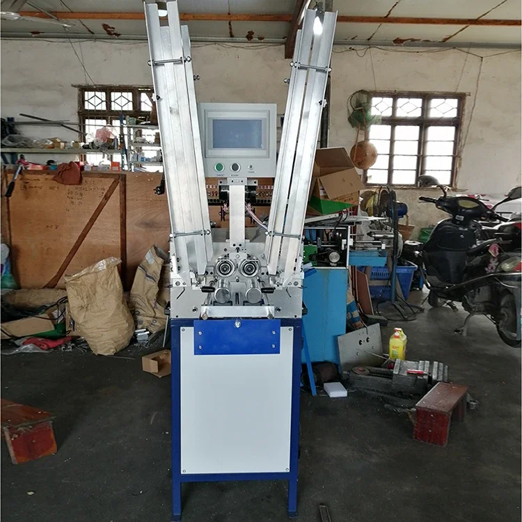 Máquina automática de trama de doble husillo